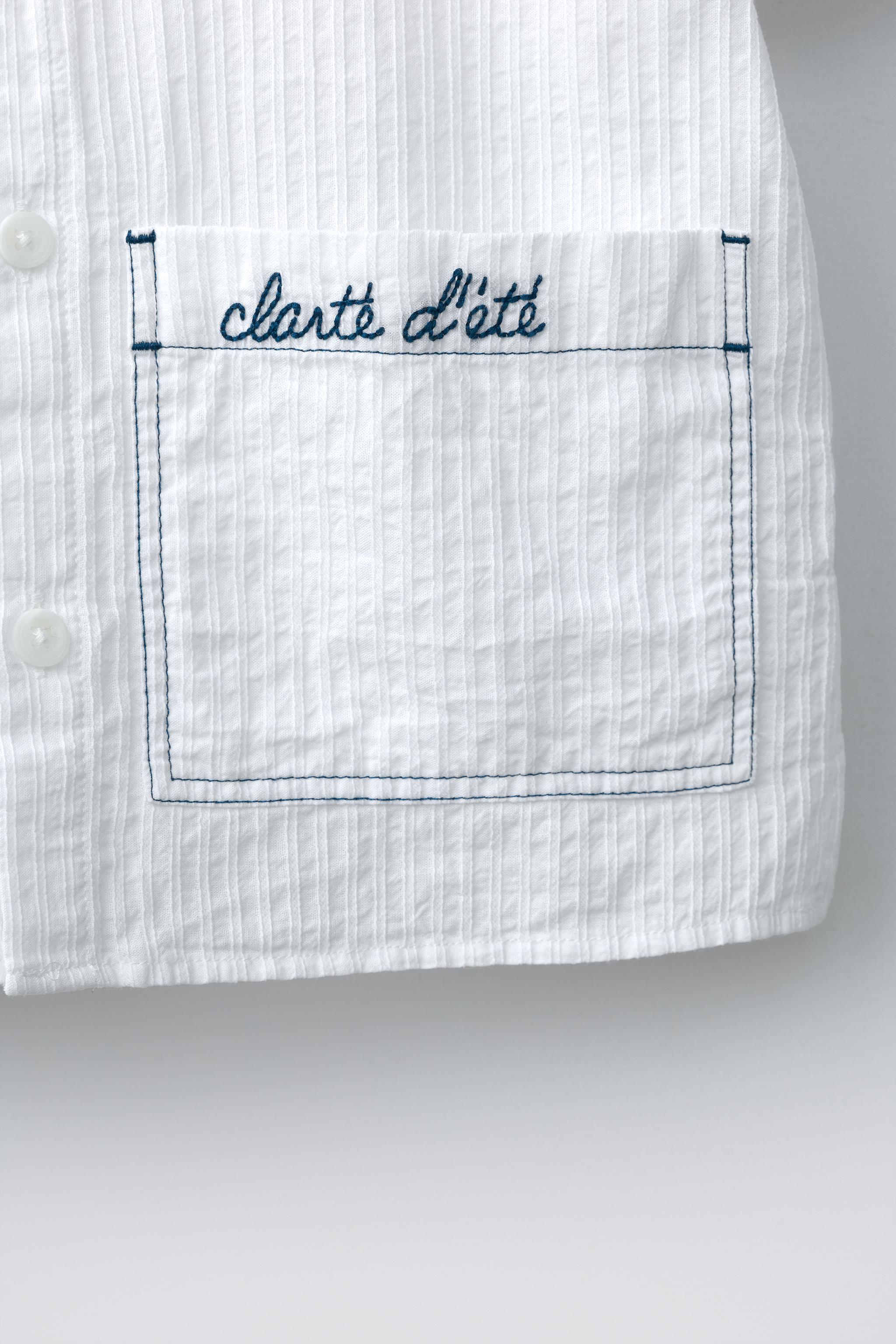 EMBROIDERED DOBBY SHIRT
